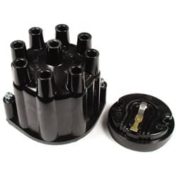 DISTRIBUTOR CAP & ROTOR KIT BLACK SOCKET STYLE CHEV ACCEL - 8124ACC