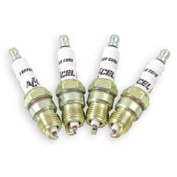 SPARK PLUG SHORT CHEV/FORD 14MM TAPERED SEAT (SET OF 8) ACCEL - 8199