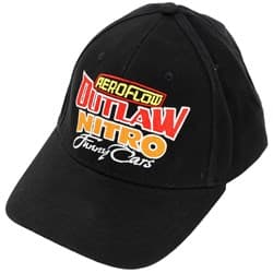 AEROFLOW NITRO FUNNY CAR CAP BLACK HAT ADJUSTABLE VERSION 2 AEROFLOW / AF-ONFCCAP2
