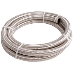 SS BRAIDED HOSE -5AN 4.5 METRESILVER S/S 6.4mm ID 13.1mm OD