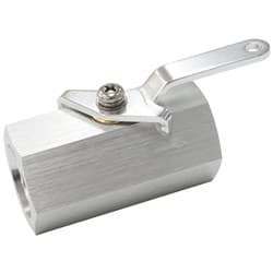 SHUT OFF VALVE -10ORB Silver FEMALE -10ORB PORTS