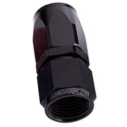 -8AN TAPER SERIES STRAIGHT HOSE END BLACK