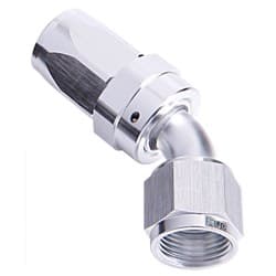 -4AN TAPER SERIES 45 DEGREE HOSE END SILVER