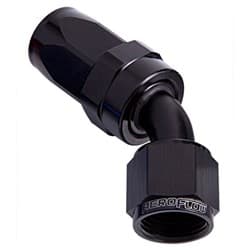 -20AN TAPER SERIES 45 DEGREE HOSE END BLACK