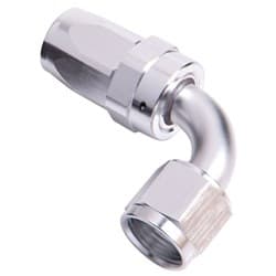 -6AN TAPER SERIES 90 DEGREE HOSE END SILVER