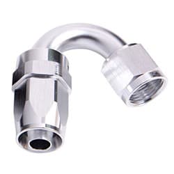 -8AN TAPER SERIES 150 DEGREE HOSE END SILVER