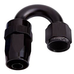 -20AN TAPER SERIES 180 DEGREE HOSE END BLACK