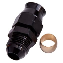 5/16" HARD LINE TO -6AN MALE ADAPTER BLACK w/ OLIVE