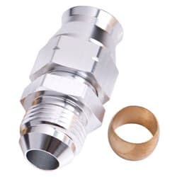 3/4" HARD LINE TO -12AN MALEADAPTER SILVER w/ OLIVE