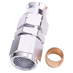 5/8" HARD LINE TO -10AN FEMALEADAPTER SILVER w/ OLIVE