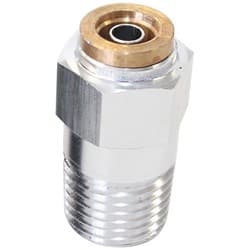 1/4" NPT STRAIGHT TO 1/4" 120 SERIES NYLON SILVER FITTING