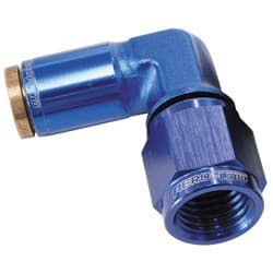 -3AN FEMALE 90 DEGREE TO 3/16"120 SERIES BLUE NYLON FITTING