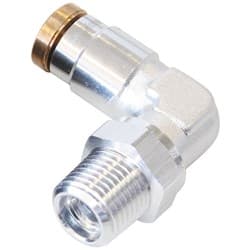 1/4" NPT 90 DEGREE TO 1/4" 120SERIES NYLON SILVER FITTING