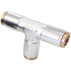 1/4" TEE 120 SERIES NYLON SILVER FITTING
