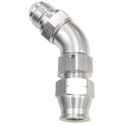 1/4" HARD LINE TO -4AN 45 DEGMALE AN ADAPTER SILVER w/OLIVE