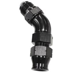 3/8" TUBE 45 deg male -6AN BLACK SWIVEL NUT WITH OLIVE