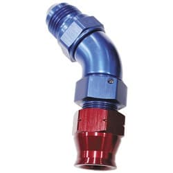 3/4" TUBE 45 deg male -12AN BLUE SWIVEL NUT WITH OLIVE