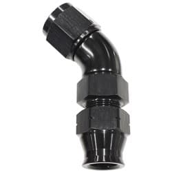 3/4" TUBE 45 DEG FEMALE -12AN BLACK SWIVEL NUT WITH OLIVE