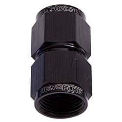 STRAIGHT FEMALE FLARE -8AN BLACK SWIVEL COUPLER