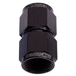 STRAIGHT FEMALE FLARE -20AN BLACK COUPLER