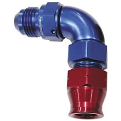 3/8" TUBE 90 deg male -6AN BLUE SWIVEL NUT WITH OLIVE