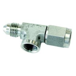 STRAIGHT FEMALE - MALE -3AN STAINLESS WITH 1/8" NPT PORT