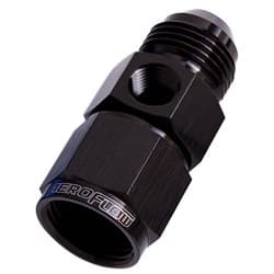 STRAIGHT FEMALE - MALE -4AN BLACK WITH 1/8" NPT PORT