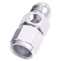 STRAIGHT FEMALE - MALE -6AN SILVER WITH 1/8" NPT PORT