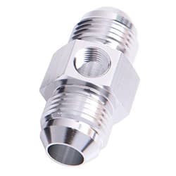 STRAIGHT MALE - MALE -3AN SILVER WITH 1/8" NPT PORT