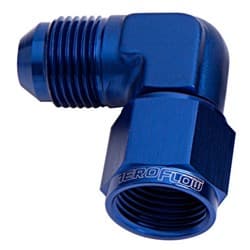 90 DEG FEMALE - MALE -4AN BLUE SWIVEL NUT