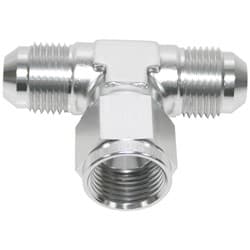 AN TEE -4AN FEMALE NUT SILVER SWIVEL NUT ON SIDE