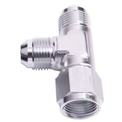 TEE -3AN FEMALE SWIVEL ON RUN SILVER SWIVEL NUT