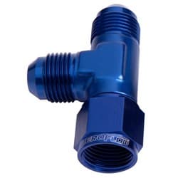 TEE -16AN FEMALE SWIVEL ON RUNBLUE SWIVEL NUT