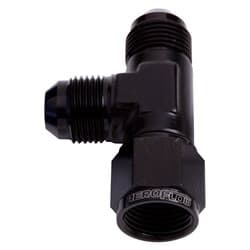 TEE -16AN FEMALE SWIVEL ON RUNBLACK SWIVEL NUT