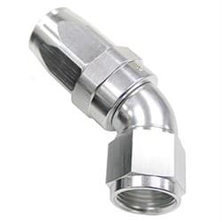 45 DEG HOSE END -06AN SILVER FULL FLOW TAPER STYLE