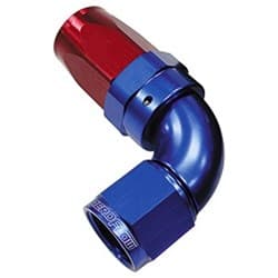 90 DEG HOSE END -16AN BLUE FULL FLOW TAPER STYLE
