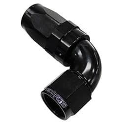 90 DEG HOSE END -16AN BLACK FULL FLOW TAPER STYLE