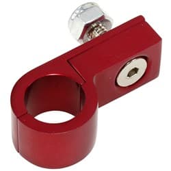 BILLET P STYLE CLAMP -6 H/LINERED 9.5MM ID OR 3/8" ID