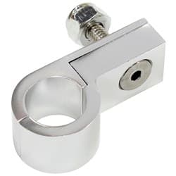 BILLET P STYLE CLAMP -6 H/LINESILVER 9.5MM ID OR 3/8" ID