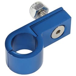 BILLET P STYLE CLAMP -4 HOSE BLUE 11.1MM ID OR 7/16" ID