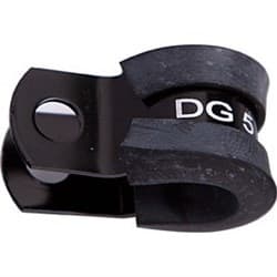 CUSHIONED P CLAMPS -28AN 5PK BLACK 44.5MM OR 1-3/4" ID