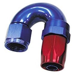 180 DEG HOSE END -12AN BLUE FULL FLOW TAPER STYLE