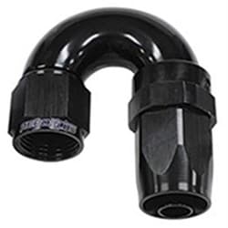 180 DEG HOSE END -12AN BLACK FULL FLOW TAPER STYLE