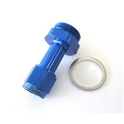 -6AN HOLLEY CARB INLET 4150 BLUE SWIVEL NUT (PAIR)