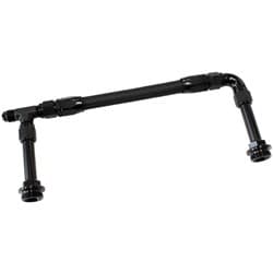 HOLLEY DUAL INLET RAIL -6AN BLACK SUIT 2X METERING BLOCKS