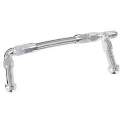 HOLLEY DUAL INLET RAIL -8AN SILVER SUIT 2X METERIN BLOCKS