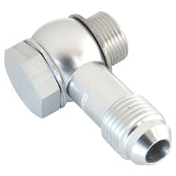 HOLLEY FITECH 9/16"-24 to -6 INLET FITTING KIT SILVER