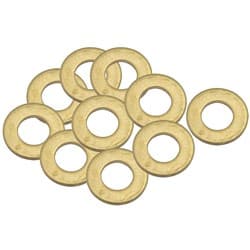 BRASS CRUSH WASHER METRIC M6 6MM ID SUITS M6 THREAD 10 PACK