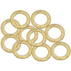 BRASS CRUSH WASHER METRIC M12 12MM ID SUIT M12 THREAD 10 PAC