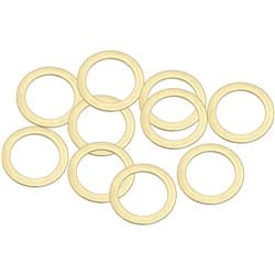 BRASS CRUSH WASHER METRIC M22 22MM ID SUIT M22 THREAD 10 PAC